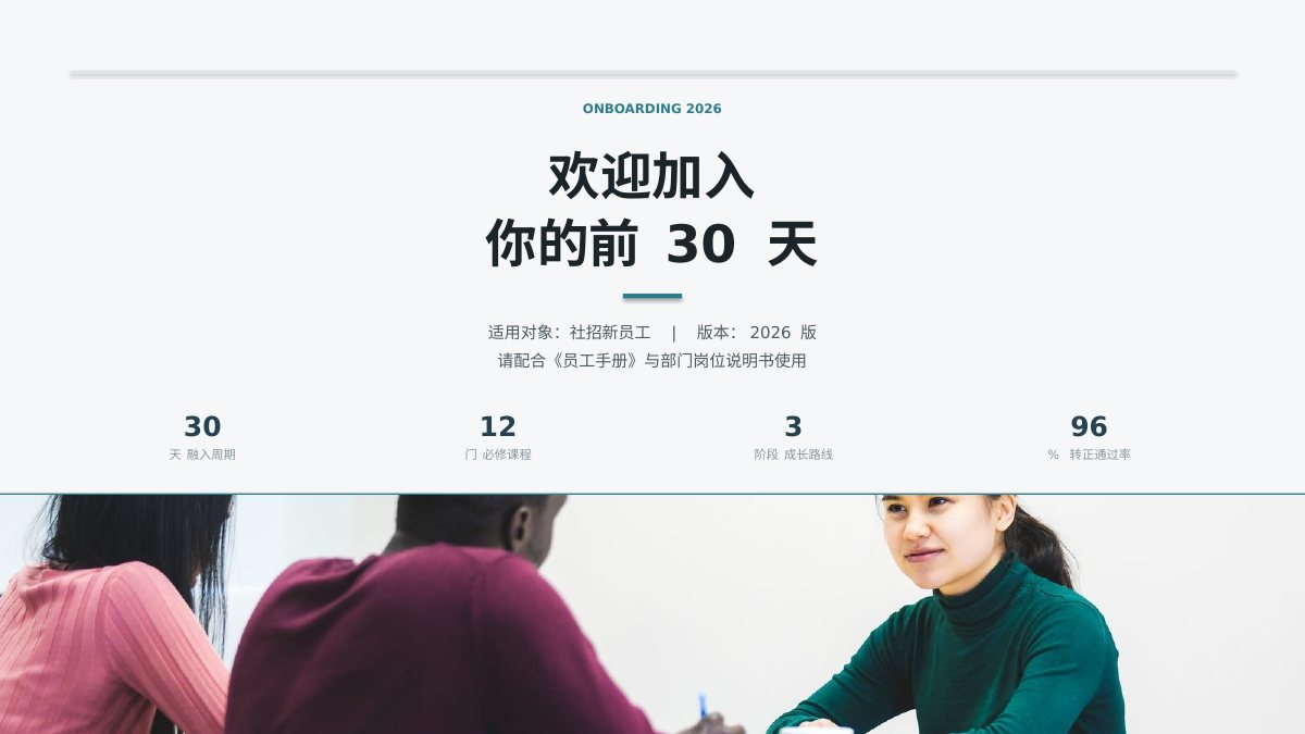 新员工入职培训PPT模板封面