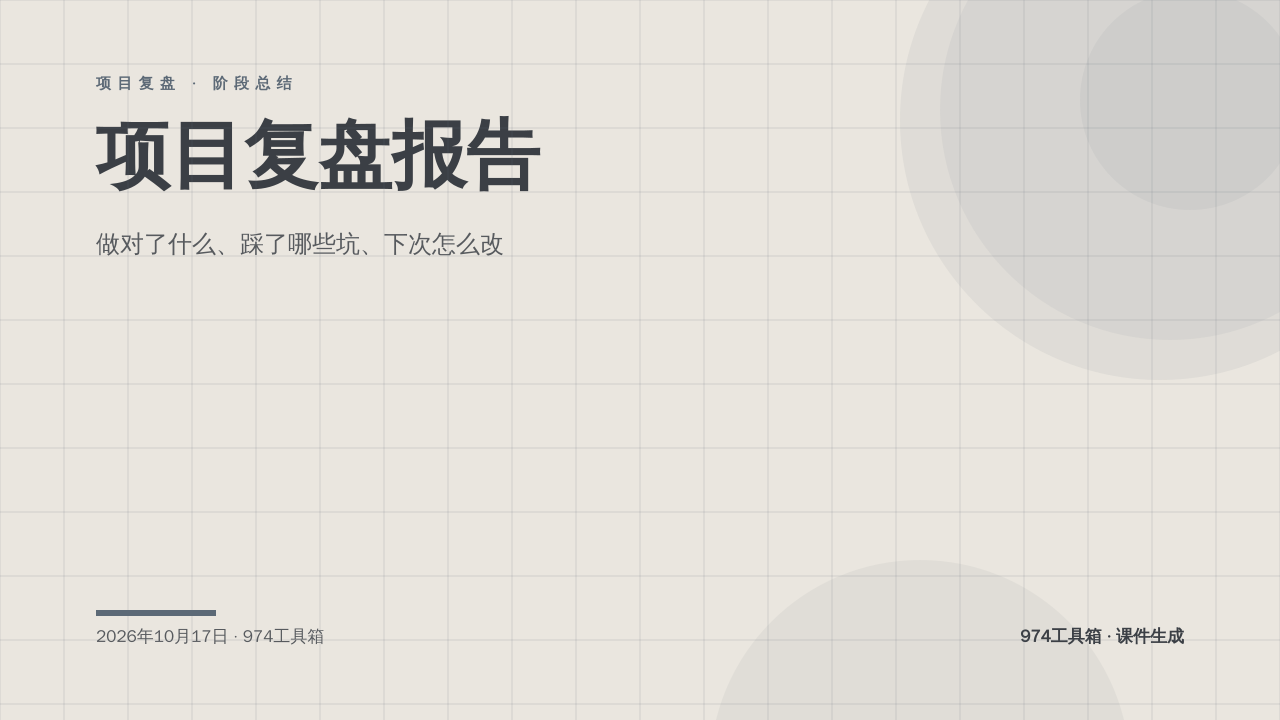 项目复盘报告