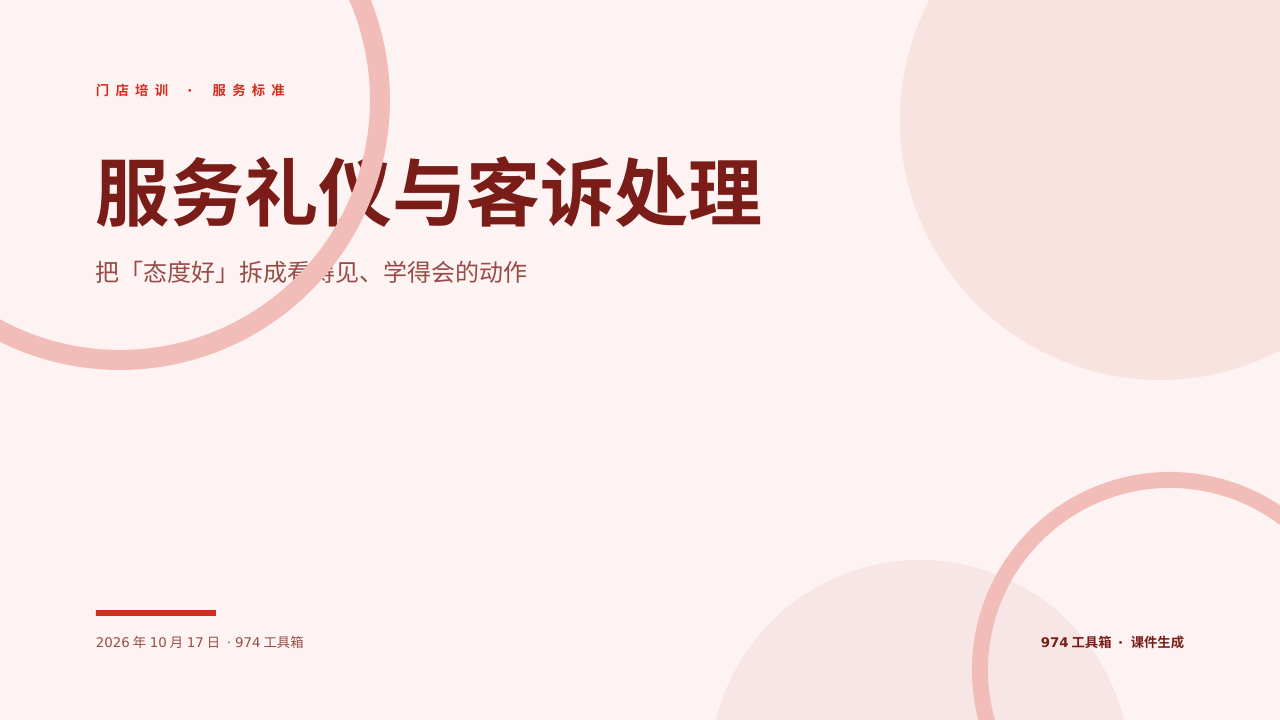 服务礼仪与客诉处理 版面预览