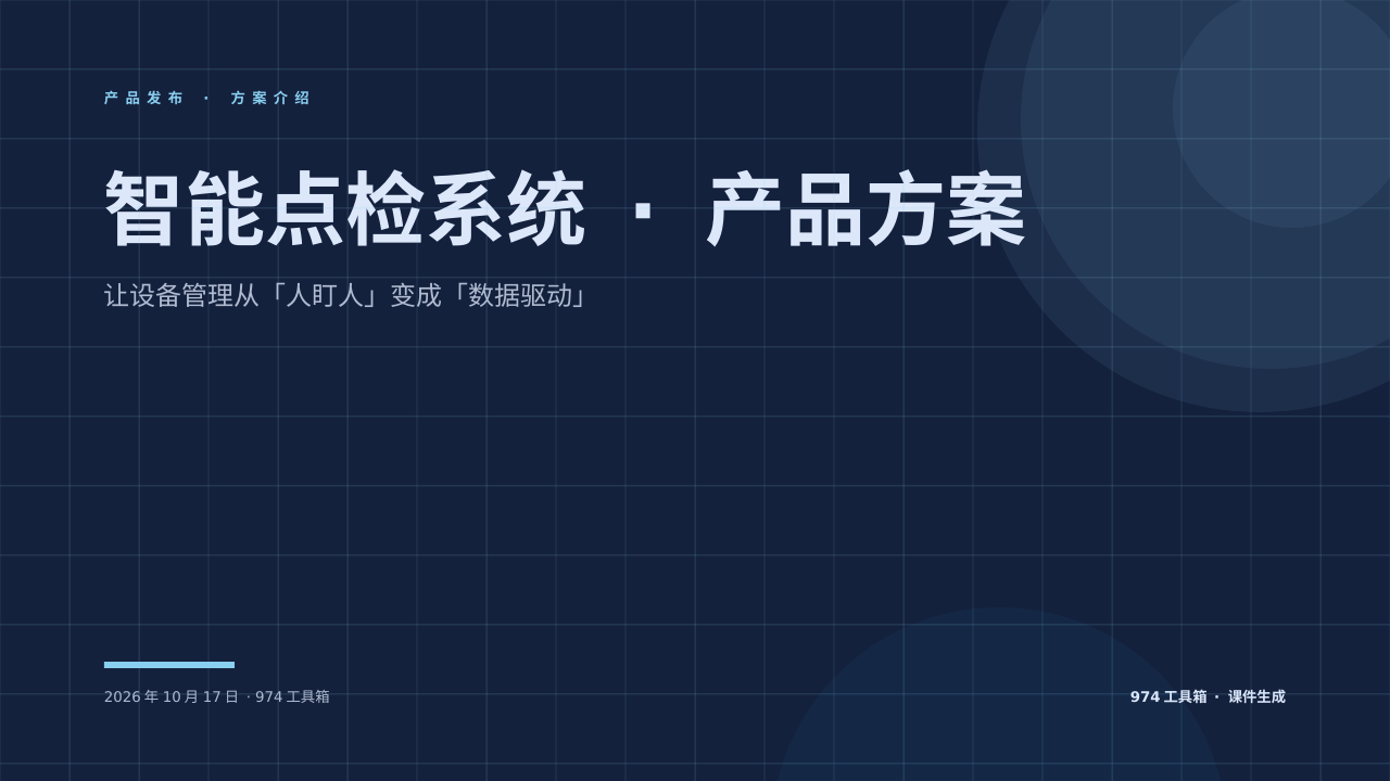 智能点检系统 · 产品方案 版面预览