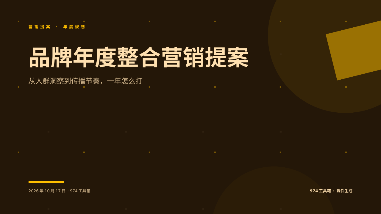 品牌年度整合营销提案 版面预览
