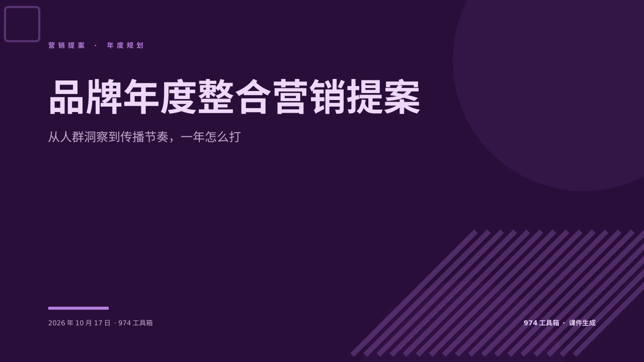 品牌年度整合营销提案 版面预览