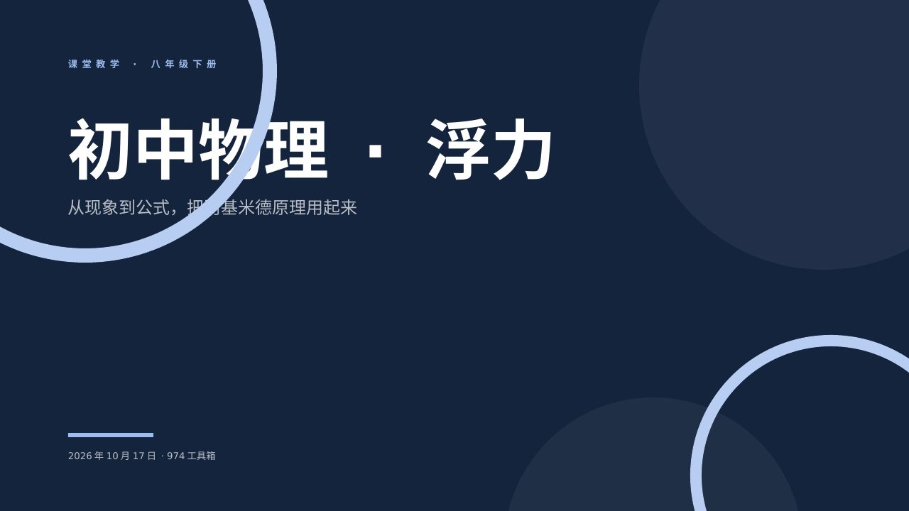 初中物理 · 浮力 版面预览