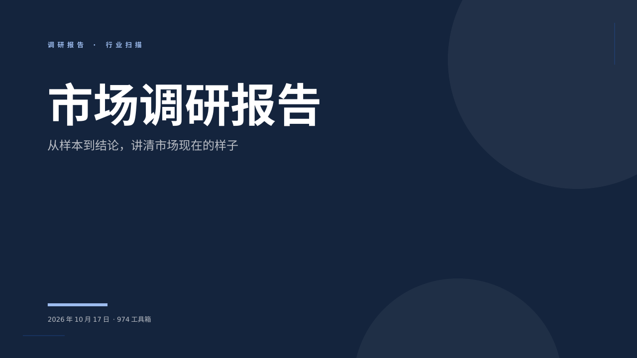 市场调研报告 版面预览