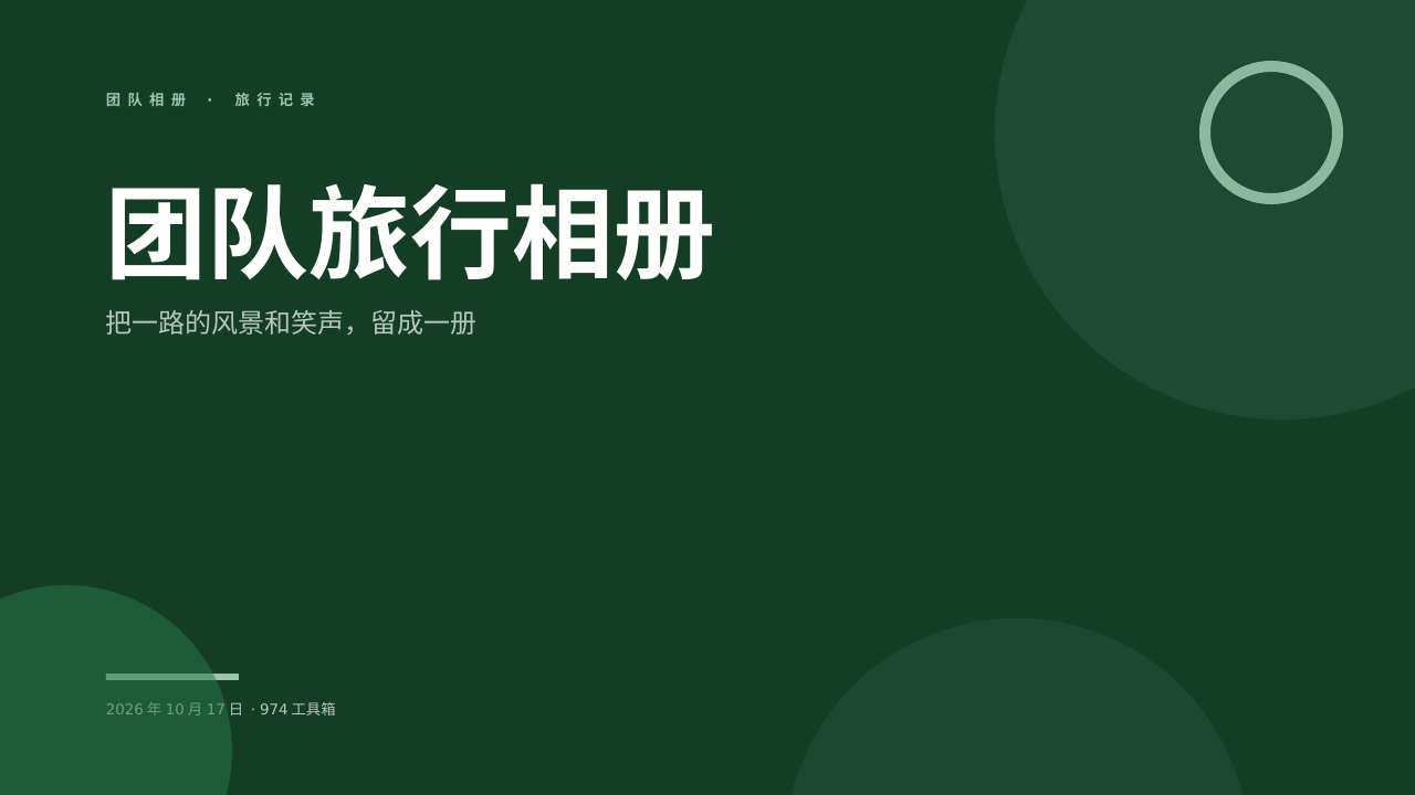团队旅行相册 版面预览