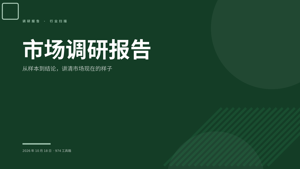 市场调研报告 版面预览