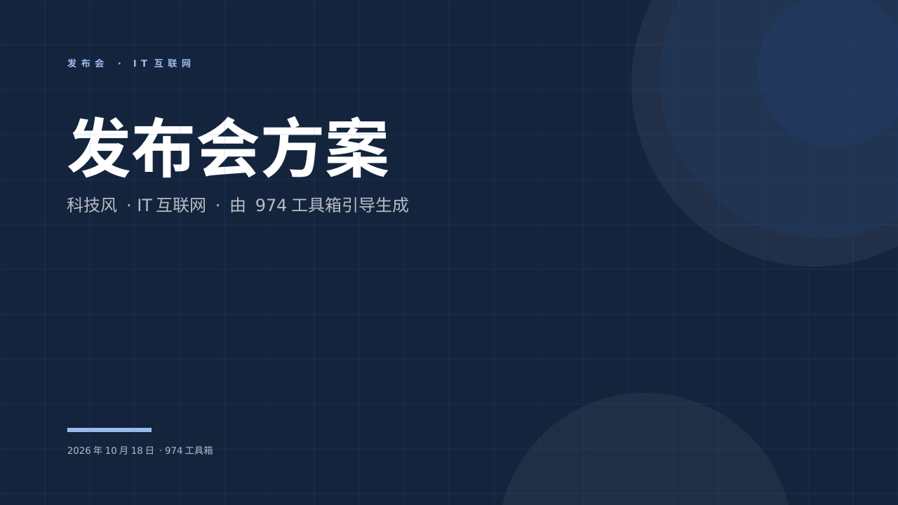 发布会方案 版面预览