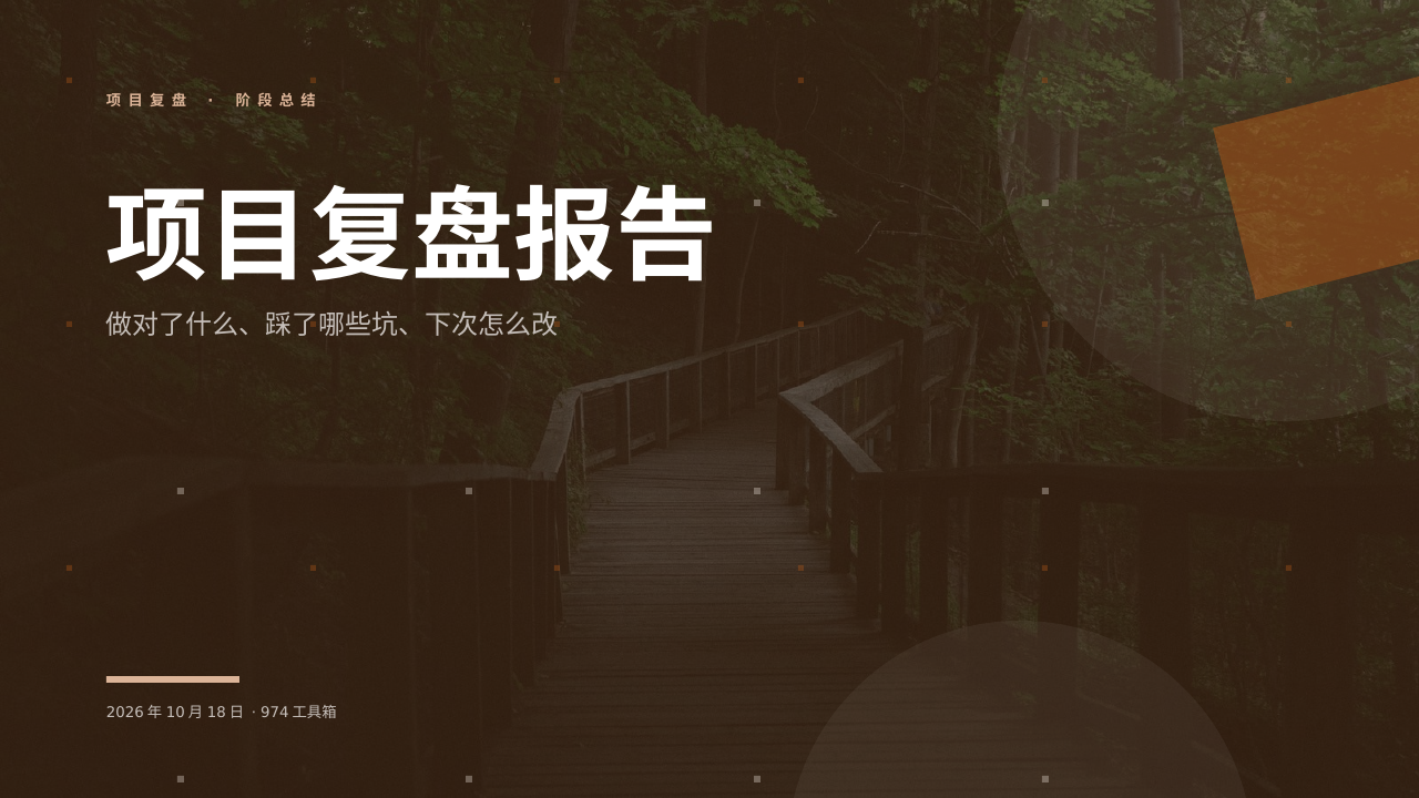 项目复盘报告 版面预览