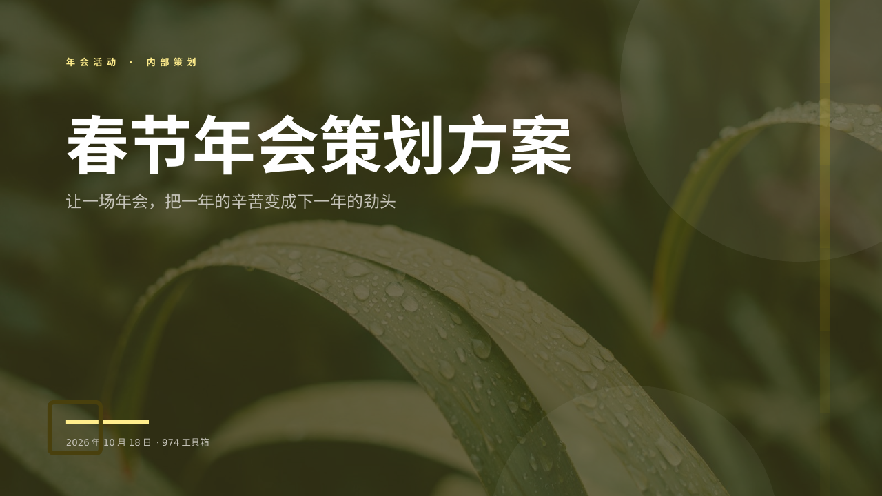 春节年会策划方案 版面预览