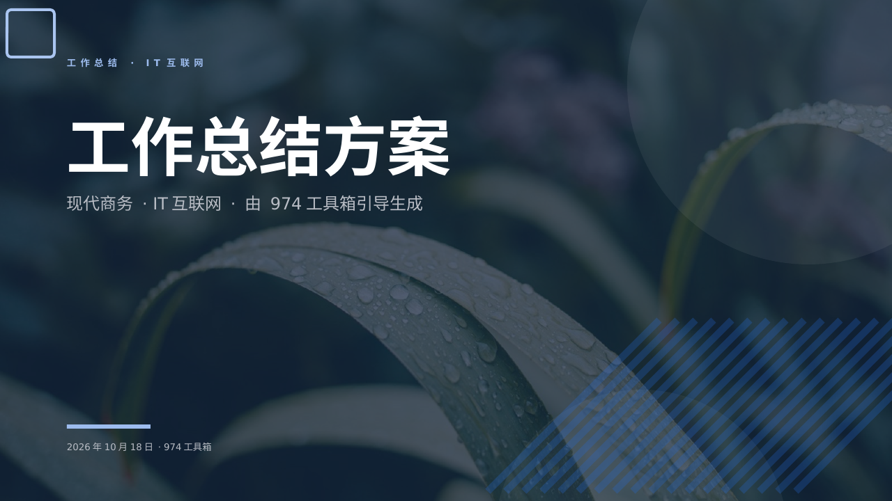 工作总结方案 版面预览