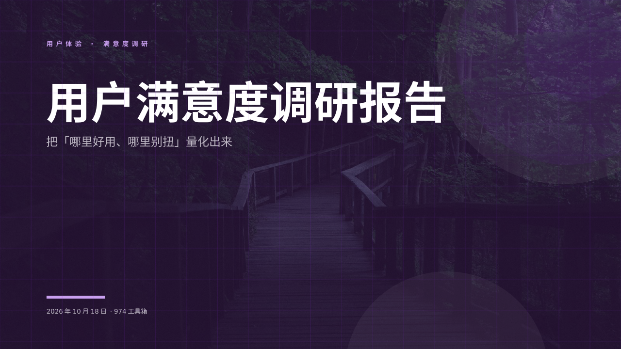 用户满意度调研报告 版面预览