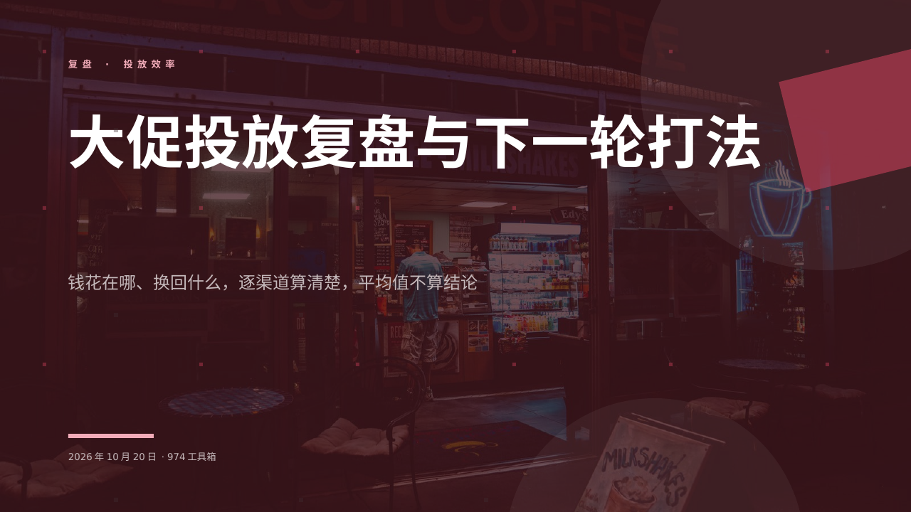 大促投放复盘与下一轮打法 版面预览