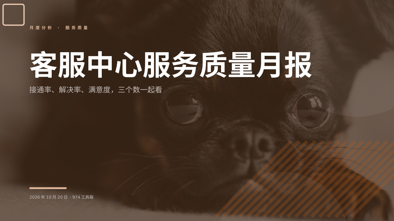 客服中心服务质量月报 版面预览
