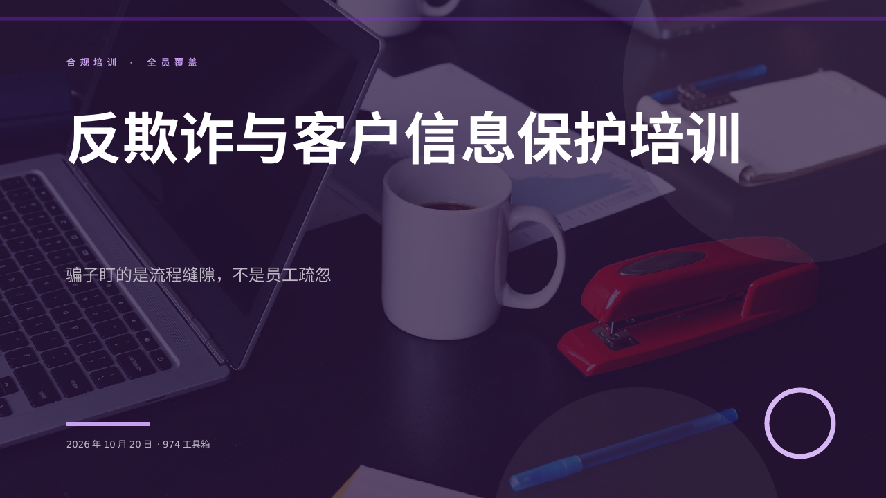 反欺诈与客户信息保护培训 版面预览