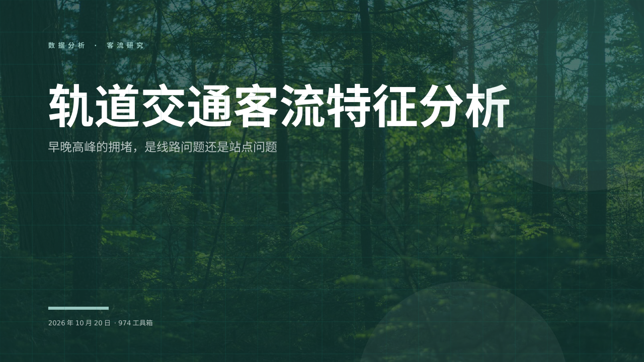 轨道交通客流特征分析 版面预览